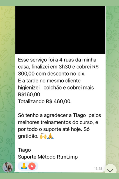 Depoimento de aluno